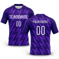 Custom Purple White Zigzag Shape Sublimation Volleyball Uniform Jersey