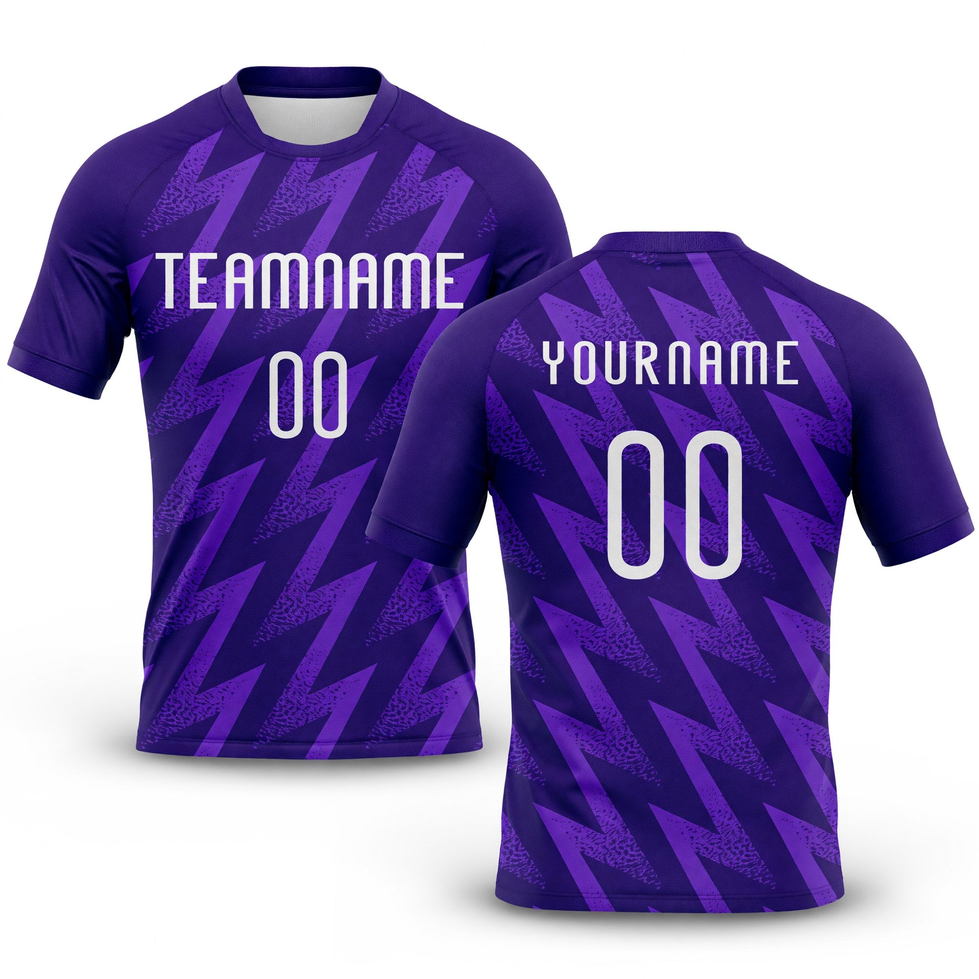 Custom Purple White Zigzag Shape Sublimation Volleyball Uniform Jersey
