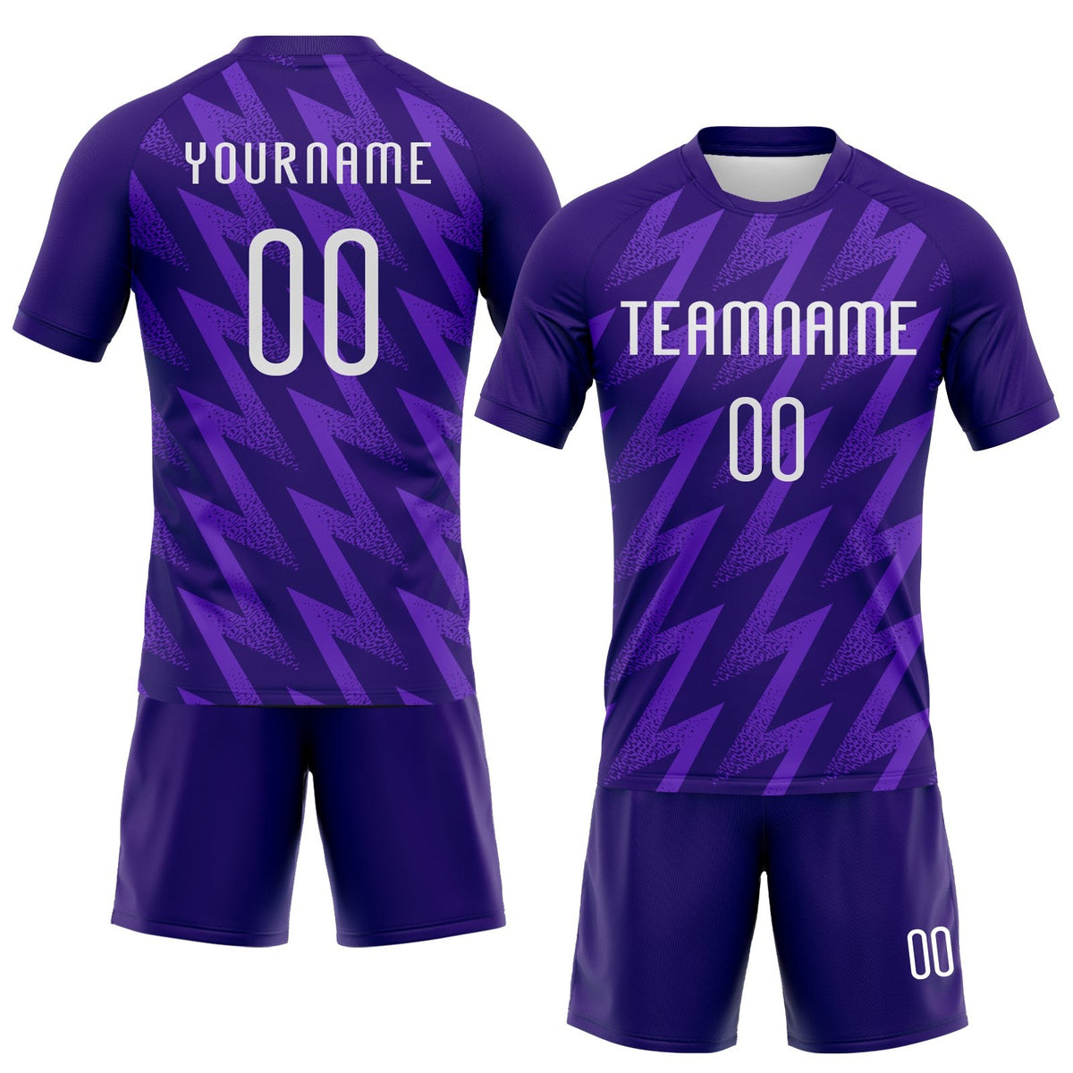 Custom Purple White Zigzag Shape Sublimation Volleyball Uniform Jersey photo 2