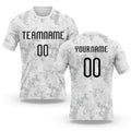 Custom White Black-Gray Abstract Shape Sublimation Volleyball Uniform Jersey