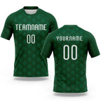 Custom Green White Geometric Shape Sublimation Volleyball Uniform Jersey