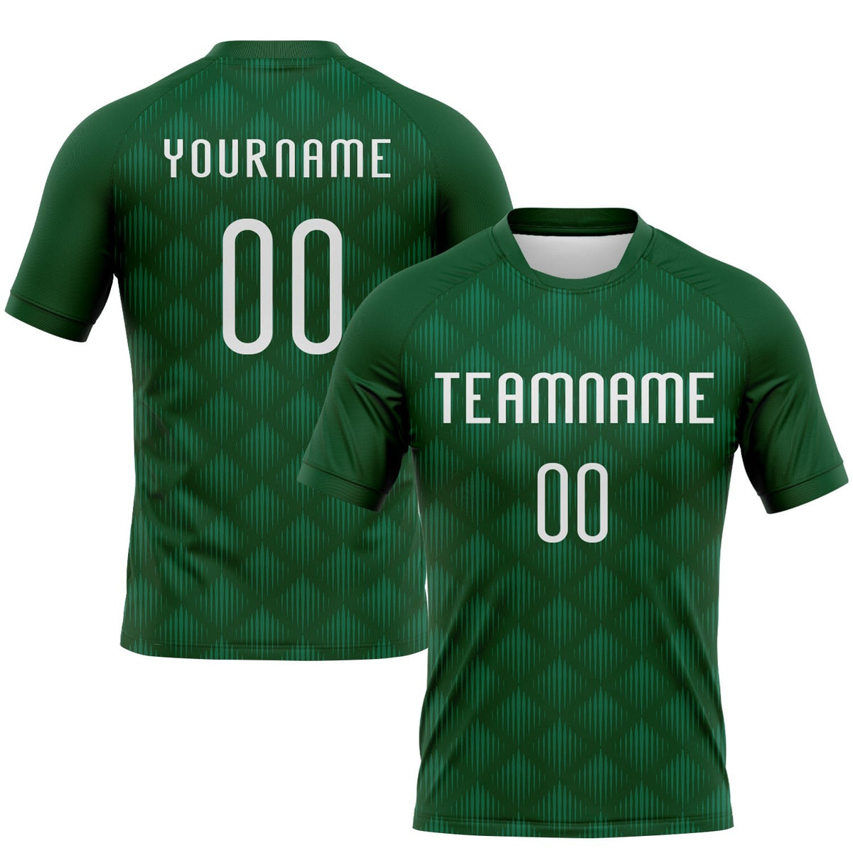 Custom Green White Geometric Shape Sublimation Volleyball Uniform Jersey photo 1