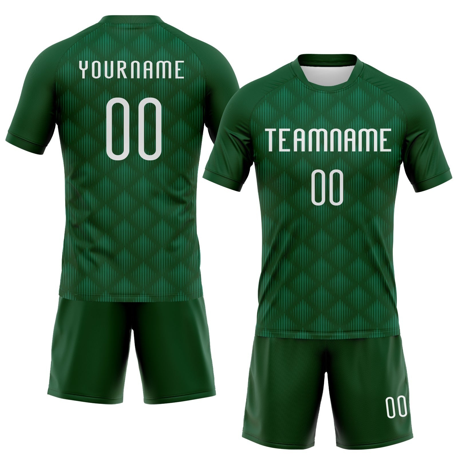 Custom Green White Geometric Shape Sublimation Volleyball Uniform Jersey photo 2