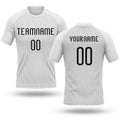 Custom White Black Geometric Shape Sublimation Volleyball Uniform Jersey