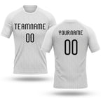 Custom White Black Geometric Shape Sublimation Volleyball Uniform Jersey