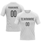 Custom White Black Geometric Shape Sublimation Volleyball Uniform Jersey photo 1