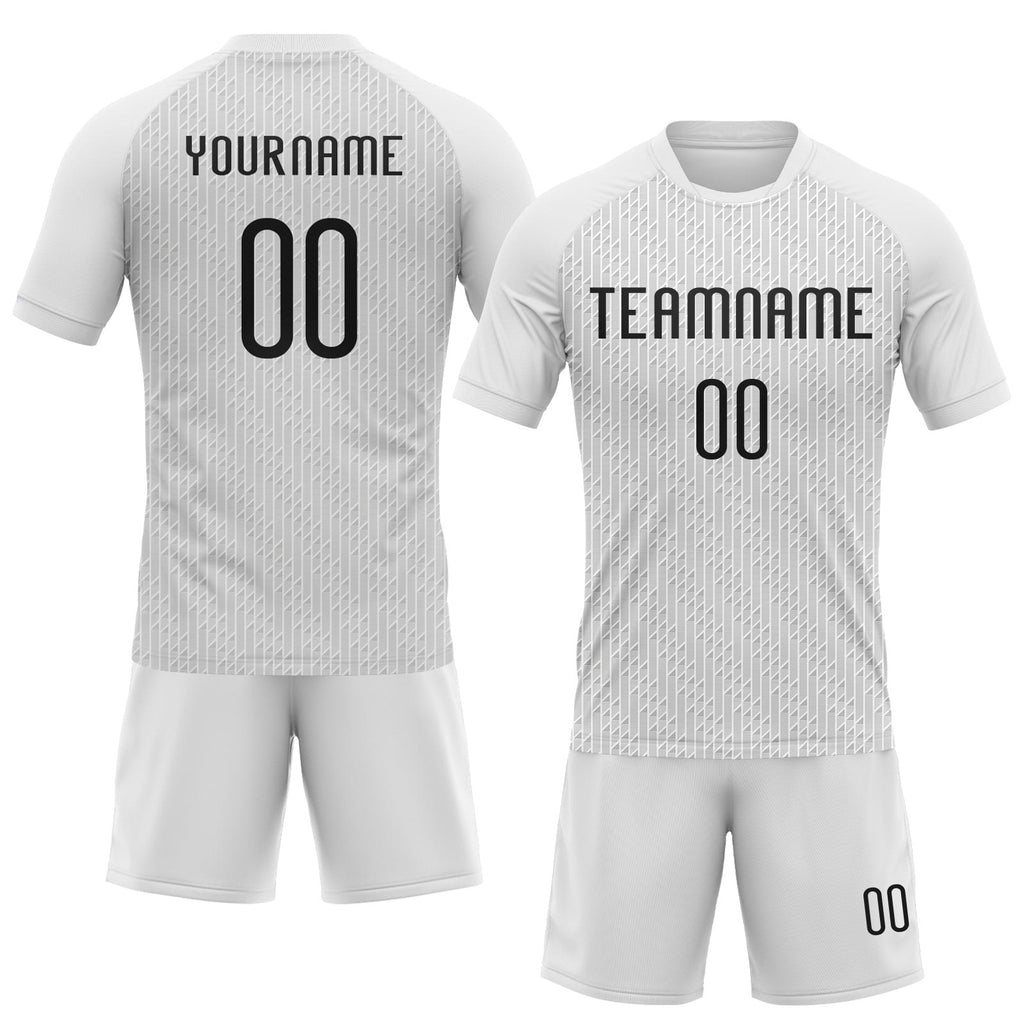 Custom White Black Geometric Shape Sublimation Volleyball Uniform Jersey photo 2