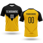 Custom Yellow White-Black Line Sublimation Volleyball Uniform Jersey