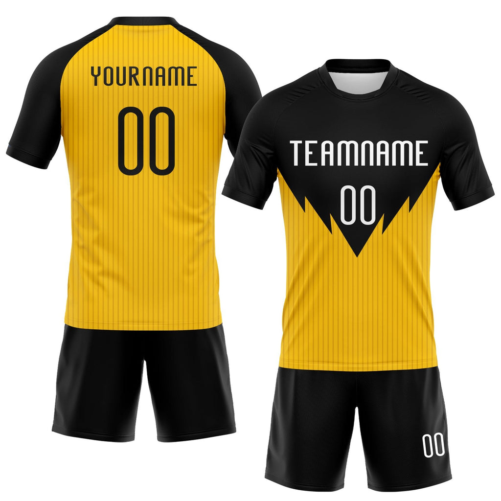 Custom Yellow White-Black Line Sublimation Volleyball Uniform Jersey photo 2