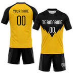 Custom Yellow White-Black Line Sublimation Volleyball Uniform Jersey photo 2