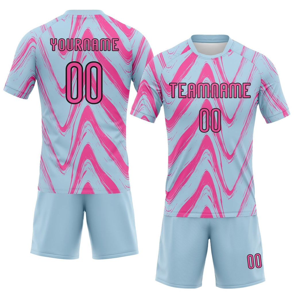 build black light blue volleyball pink jersey sublimation volleyball uniform volleyball0103