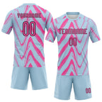 build black light blue volleyball pink jersey sublimation volleyball uniform volleyball0103