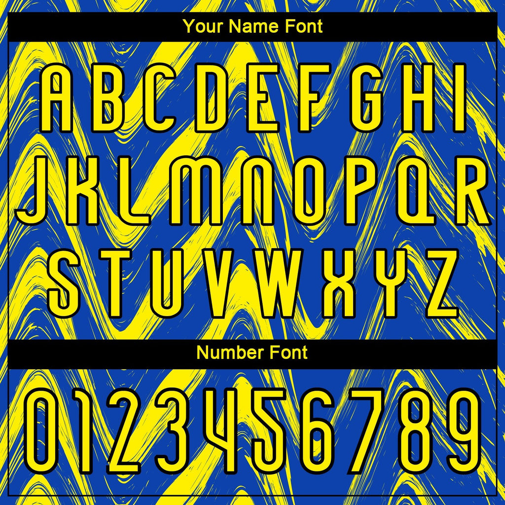 Custom Thunder Blue Light Yellow-Black Fluid Sublimation Volleyball Uniform Jersey photo 5