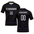 Custom Black White-Purple Bright Lines Sublimation Volleyball Uniform Jersey