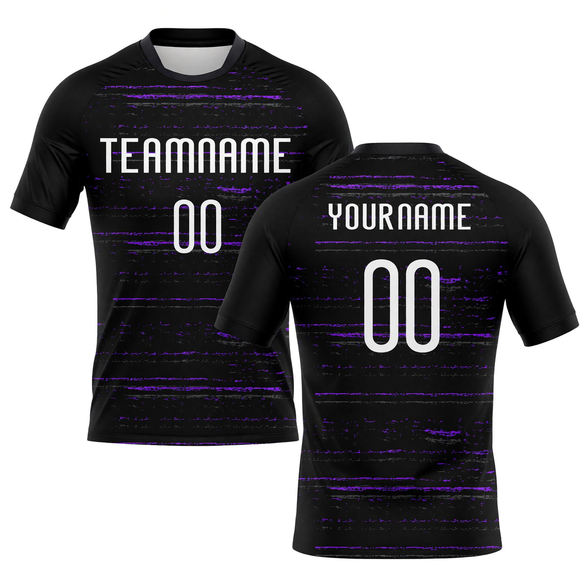Custom Black White-Purple Bright Lines Sublimation Volleyball Uniform Jersey