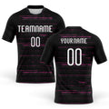 Custom Black White-Pink Bright Lines Sublimation Volleyball Uniform Jersey