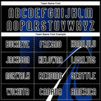 Custom Black Thunder Blue-White Lines And Dots Sublimation Volleyball Uniform Jersey photo 5