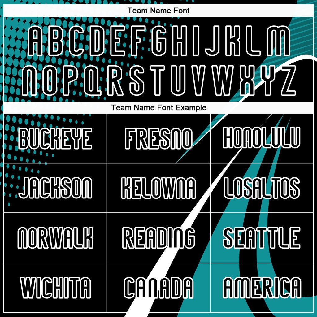 Custom Black Teal-White Lines And Dots Sublimation Volleyball Uniform Jersey photo 4