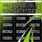 Custom Black Neon Green-White Lines And Dots Sublimation Volleyball Uniform Jersey photo 4