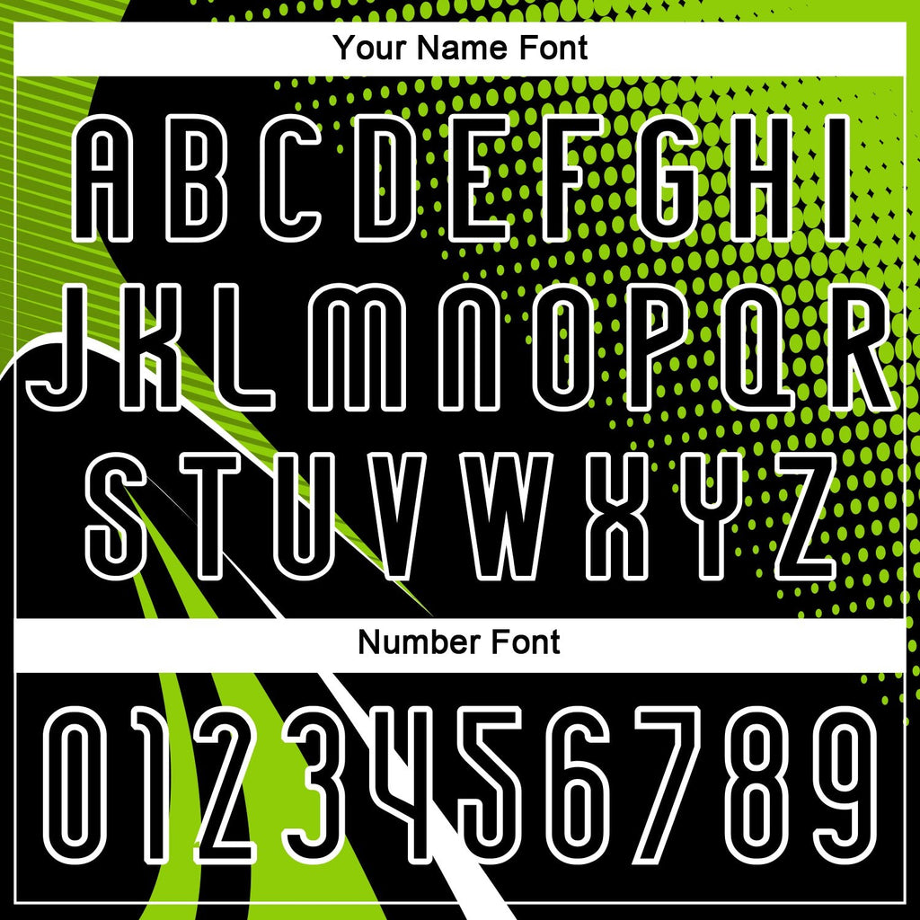 Custom Black Neon Green-White Lines And Dots Sublimation Volleyball Uniform Jersey photo 5