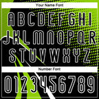Custom Black Neon Green-White Lines And Dots Sublimation Volleyball Uniform Jersey photo 5