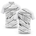 Custom White Black Abstract Brush Sublimation Volleyball Uniform Jersey