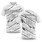 Custom White Black Abstract Brush Sublimation Volleyball Uniform Jersey