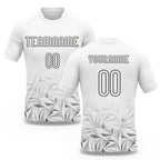 Custom White Black Geometric Shape Sublimation Volleyball Uniform Jersey