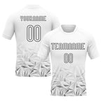 Custom White Black Geometric Shape Sublimation Volleyball Uniform Jersey photo 1