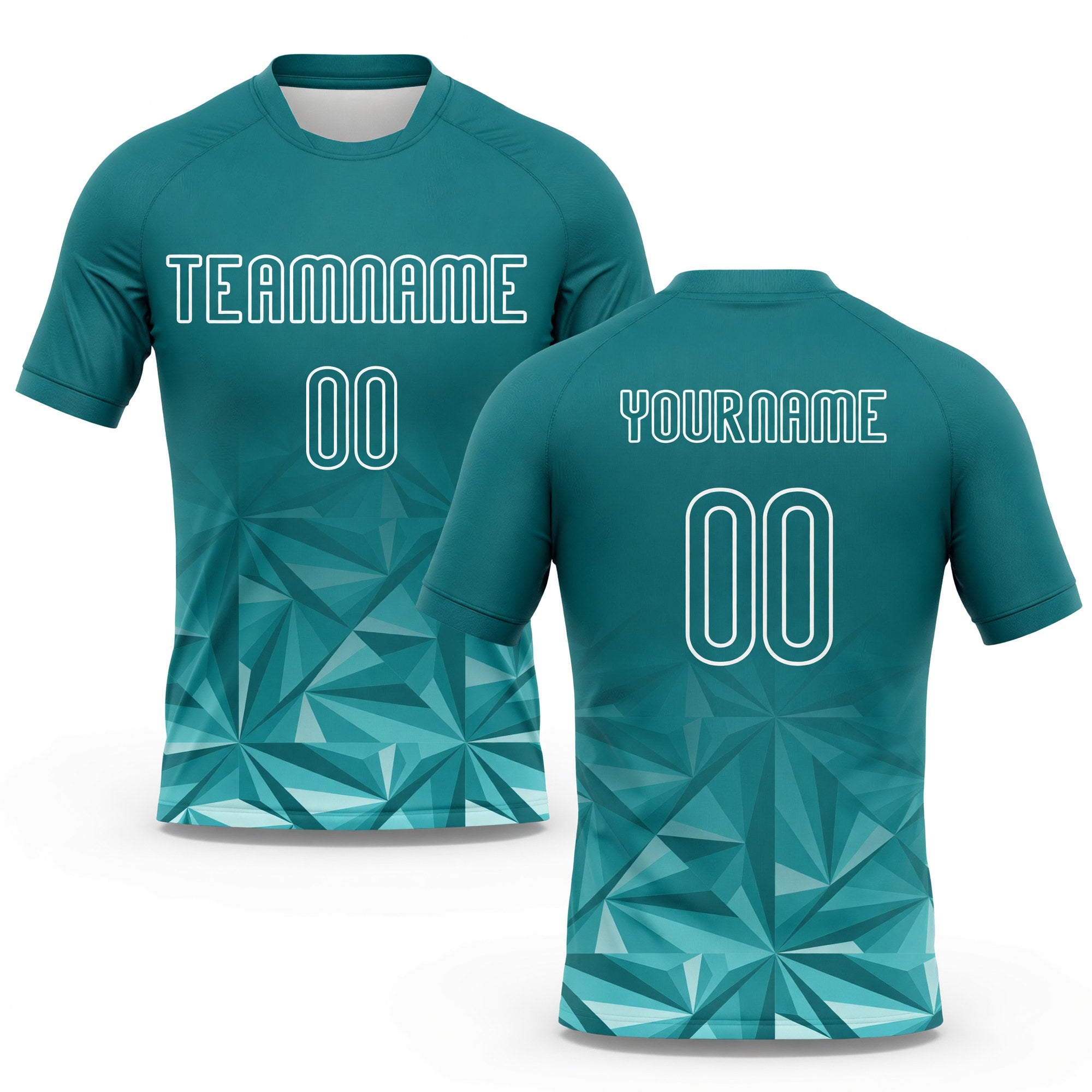 Custom Midnight Green White Geometric Shape Sublimation Volleyball Uniform Jersey