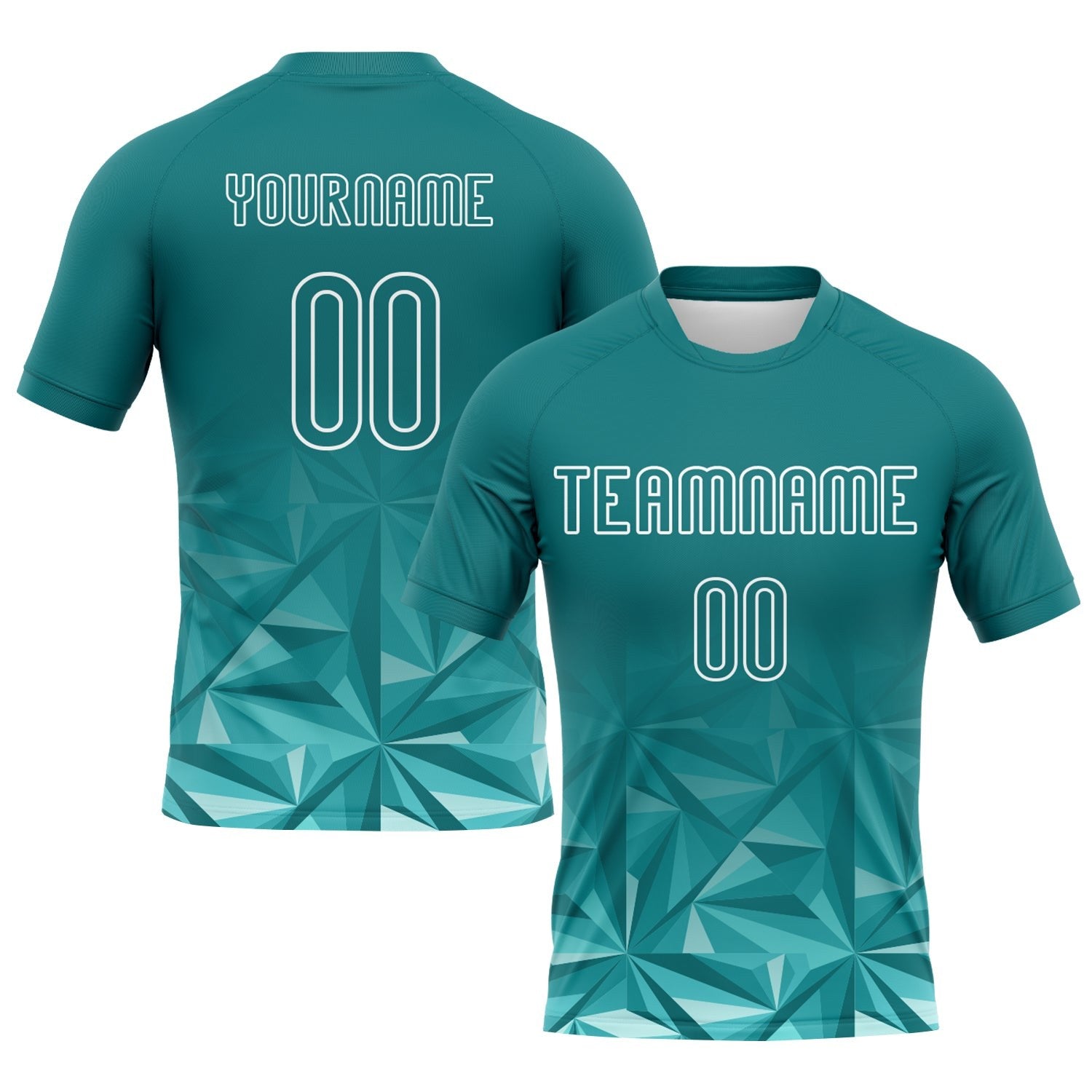 Custom Midnight Green White Geometric Shape Sublimation Volleyball Uniform Jersey photo 1