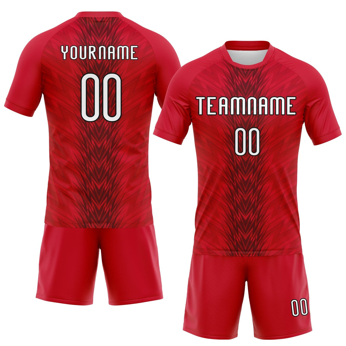 Custom Red White-Black Arrow Shape Sublimation Volleyball Uniform Jersey photo 2
