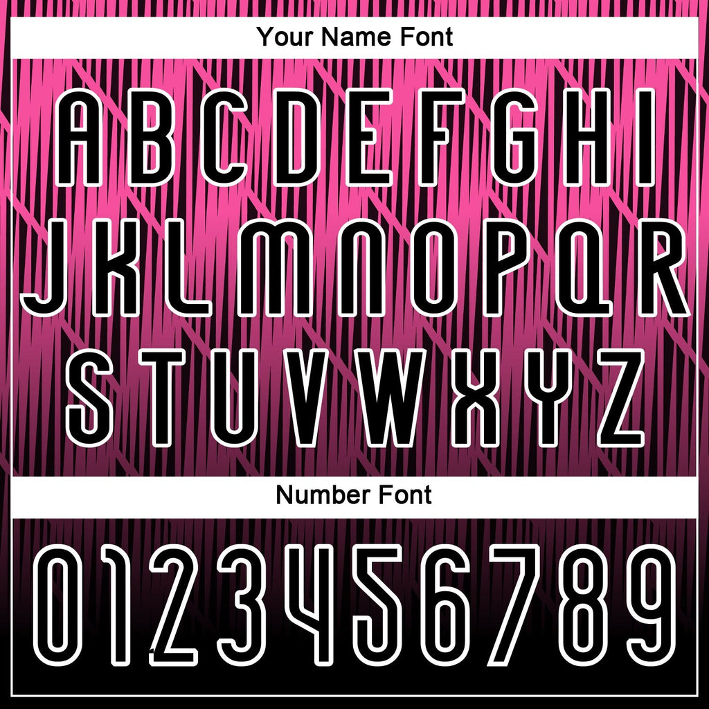 Custom Pink Black-White Lines Sublimation Volleyball Uniform Jersey photo 5