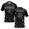 Custom Black White Liquid Fluid Sublimation Volleyball Uniform Jersey