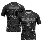 Custom Black White Liquid Fluid Sublimation Volleyball Uniform Jersey photo 1