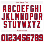 Custom White Red-Navy Baseball Jersey photo 3