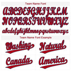 Custom White Red-Navy Baseball Jersey photo 4