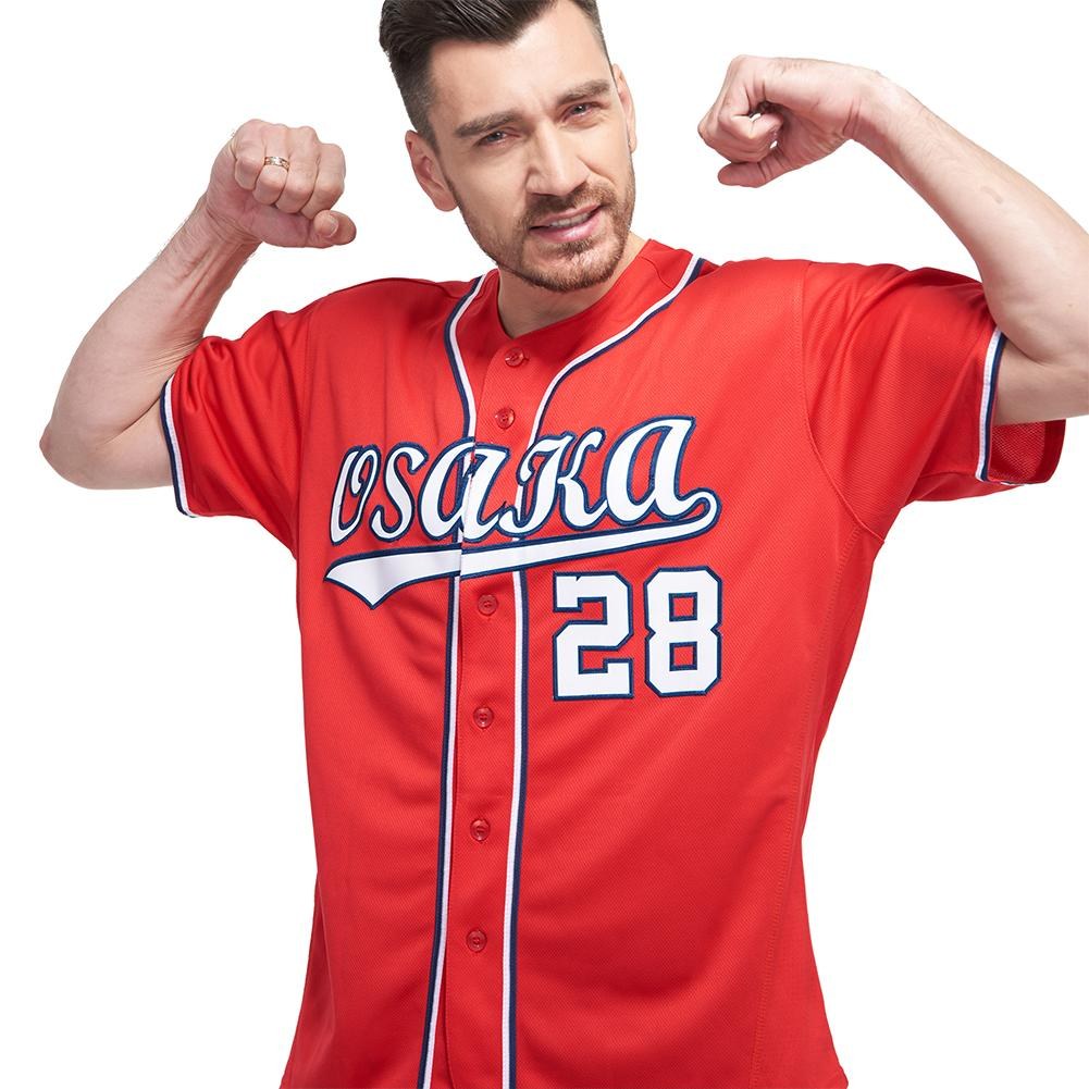 Custom Red White-Navy Baseball Jersey photo 2