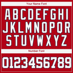Custom Red White-Navy Baseball Jersey photo 5