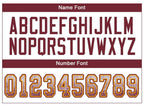 Custom White Burgundy-Gold Drift Fashion Football Jersey photo 3