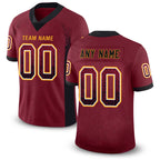 Custom Burgundy Black-Gold Drift Fashion Football Jersey