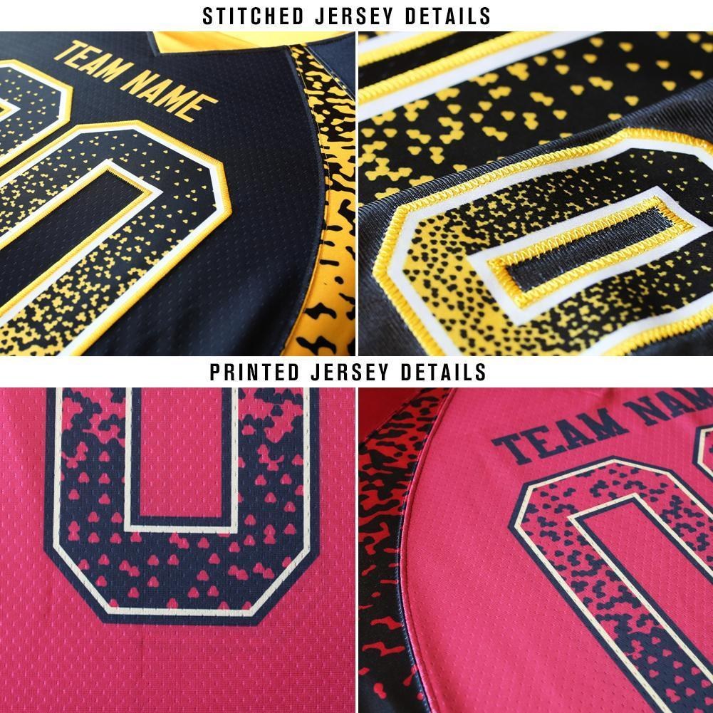 Custom Burgundy Black-Gold Drift Fashion Football Jersey photo 5