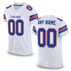 Custom White Royal-Red Mesh Authentic Football Jersey