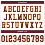 Custom White Burgundy-Gold Mesh Authentic Football Jersey photo 4