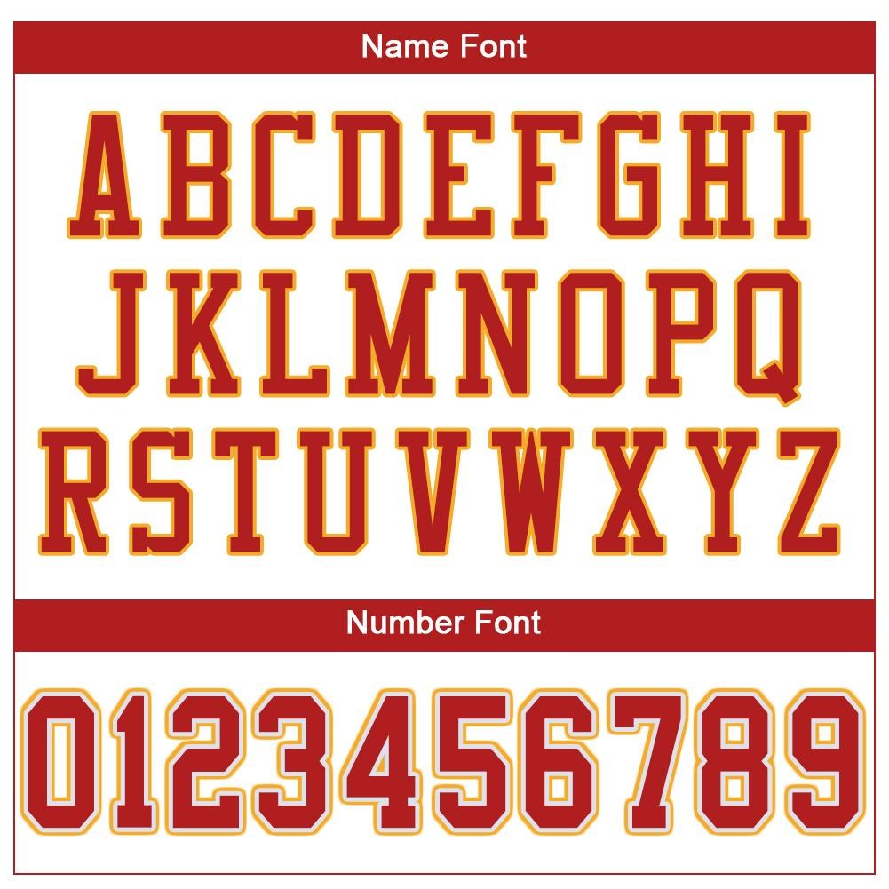 Custom White Scarlet-Gold Mesh Authentic Football Jersey photo 4