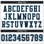 Custom White Black-Panther Blue Mesh Authentic Football Jersey photo 4