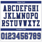 Custom White Royal-Black Mesh Authentic Football Jersey photo 4