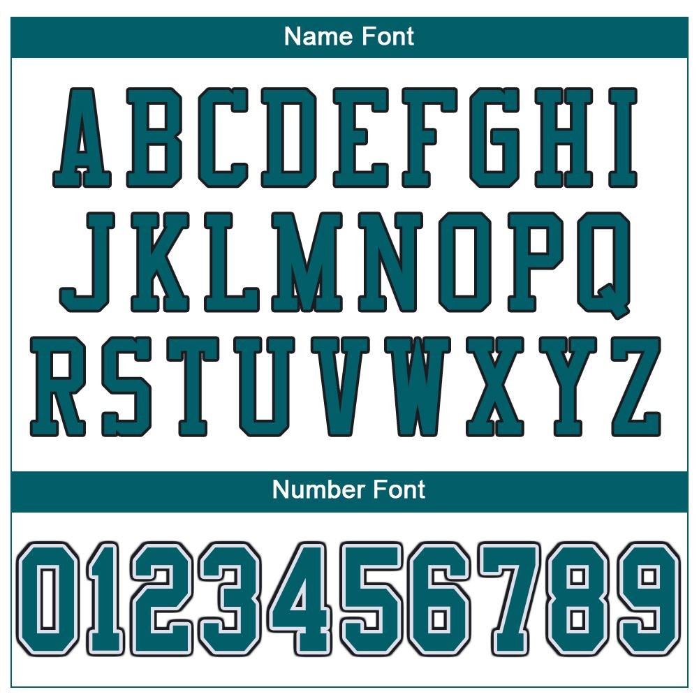 Custom White Teal-Black Mesh Authentic Football Jersey photo 4