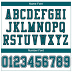 Custom White Teal-Black Mesh Authentic Football Jersey photo 4