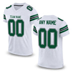 Custom White Grass Green-Black Mesh Authentic Football Jersey